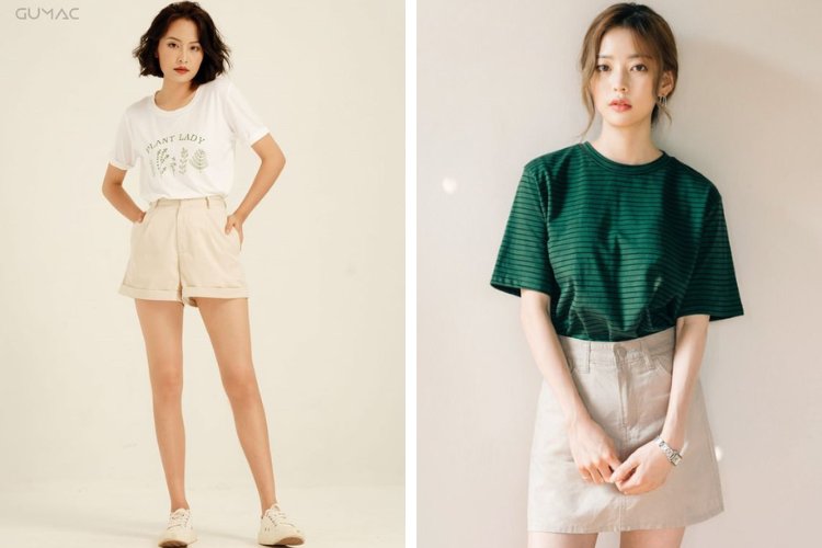 Kết hợp áo thun cùng quần short Kết hợp áo thun cùng quần short