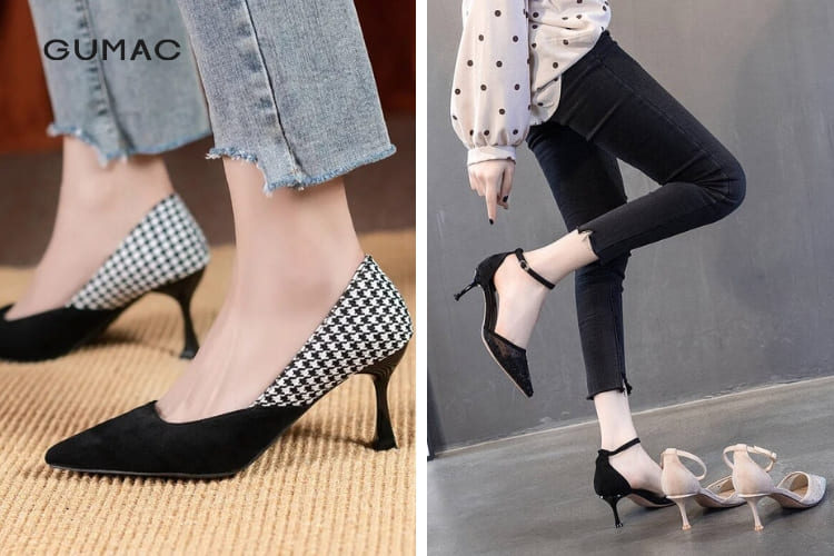 Giày cao gót mũi nhọn cho nữ 1m50