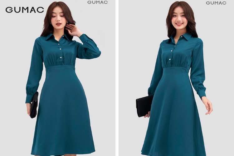 Lựa chọn phối đầm sơ mi khi đi làm