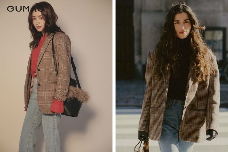 Những cách phối đồ với áo blazer caro cực chất