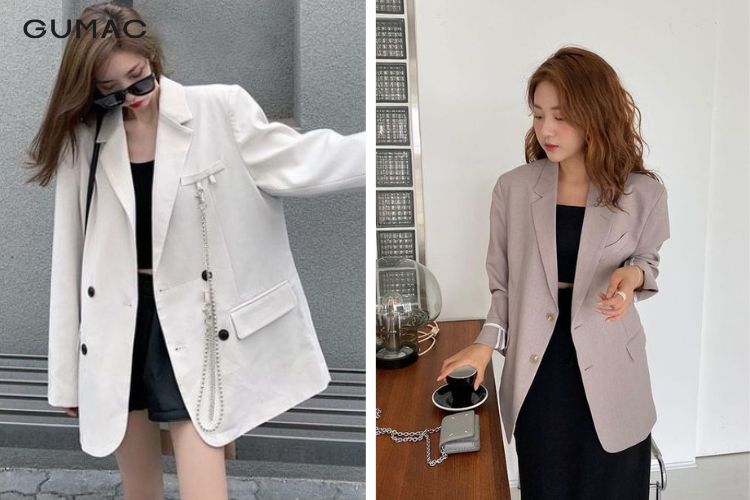Năng động khi kết hợp blazer cùng áo croptop