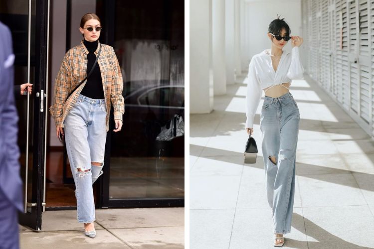 15+ Cách phối đồ với quần jeans rách nữ CÁ TÍNH và thời trang