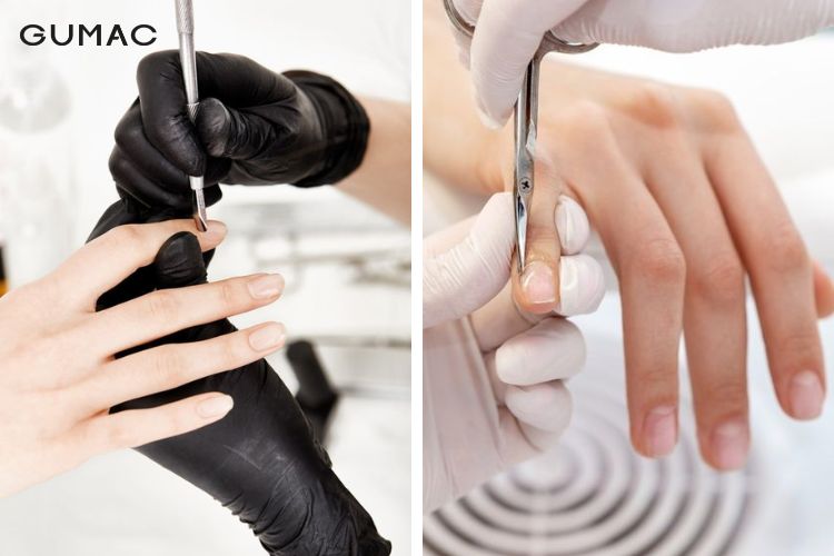Làm sạch biểu bì trên móng Làm sạch biểu bì trên móng