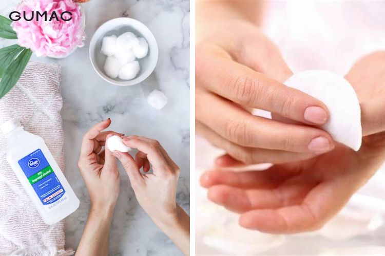 Tẩy lớp sơn cũ hoặc làm sạch móng Tẩy lớp sơn cũ hoặc làm sạch móng