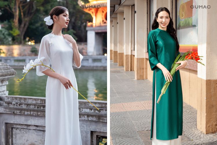 tao dang chup hinh ao dai voi hoa