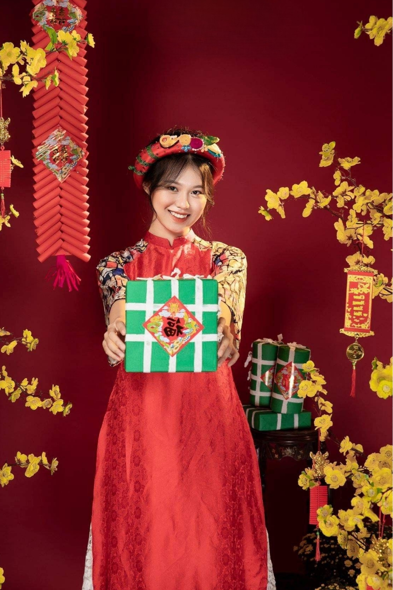 tao dang chup anh cung banh chung tet