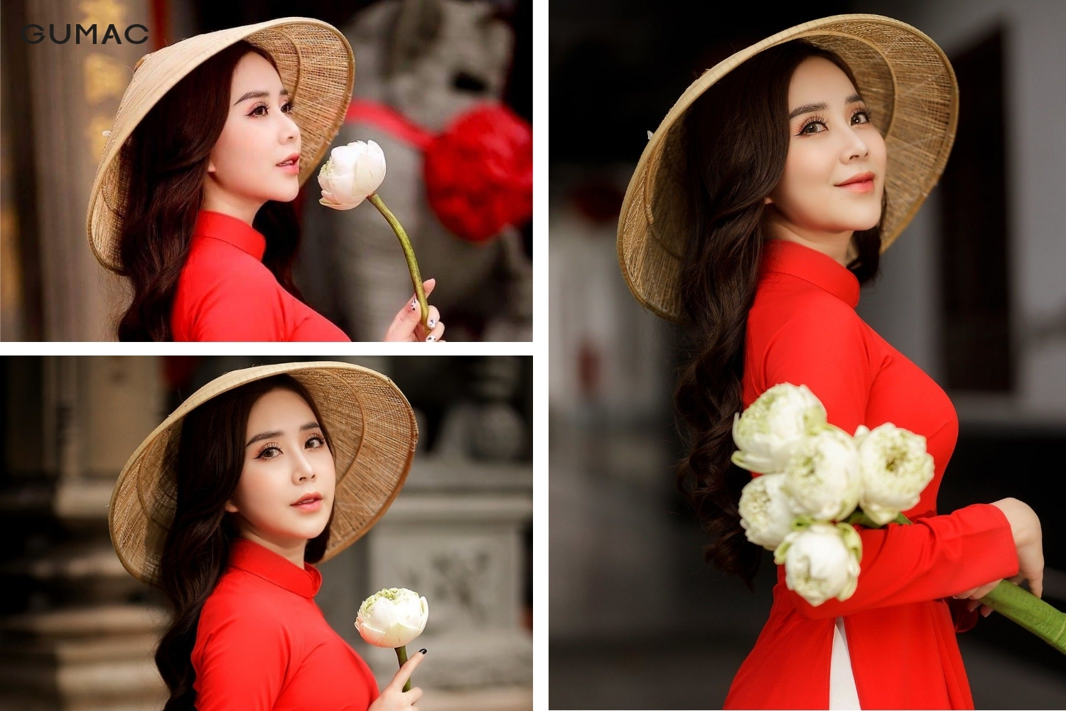 tao dang chup anh tet voi hoa sen