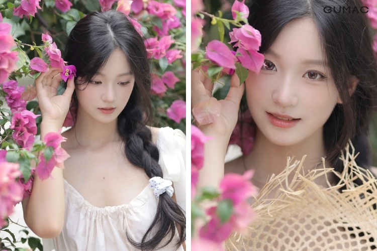 kieu cai hoa giay len toc dep cho chi em