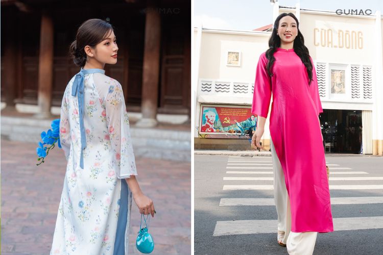 Tạo dáng di chuyển cùng áo dài cách tân