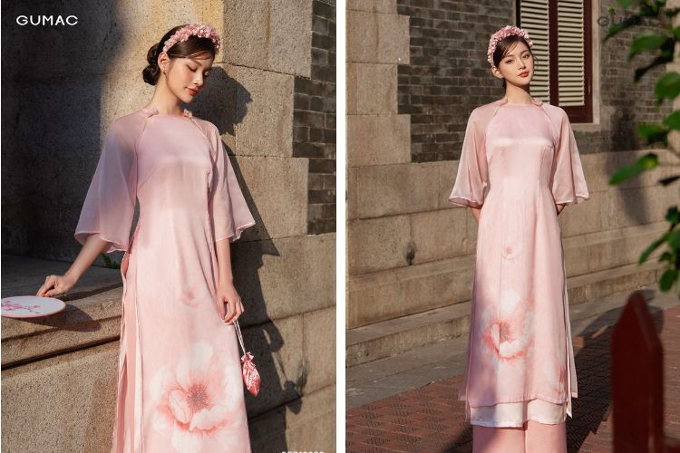 Tạo dáng theo phong cách hiện đại cùng áo dài cách tân