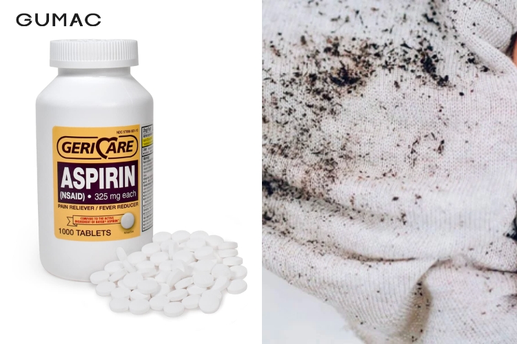 Dùng Aspirin để khử nấm mốc trên quần áo màu