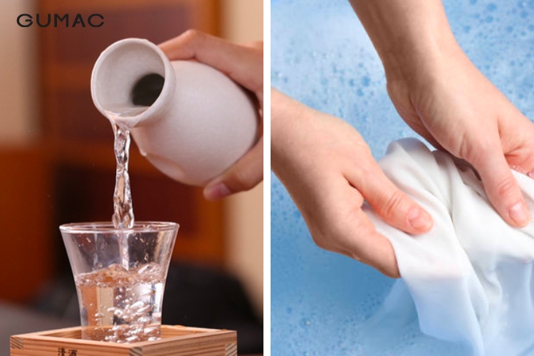 Dùng rượu trắng để tẩy sạch mốc và khử trùng quần áo