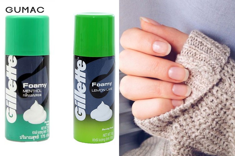 Cách tẩy sơn móng tay bằng kem cạo râu