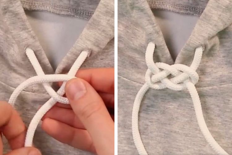 cach that day ao hoodie kieu that day ao doi xung