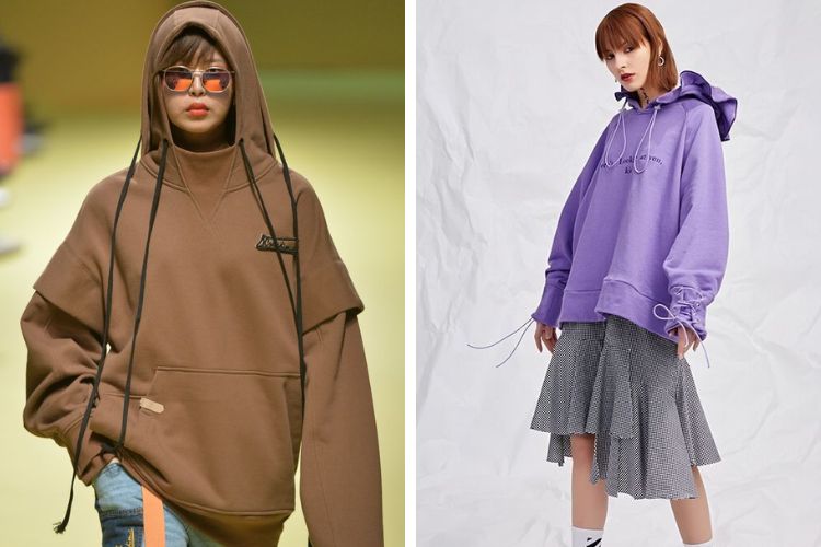 cach that day ao hoodie voi kieu bon day