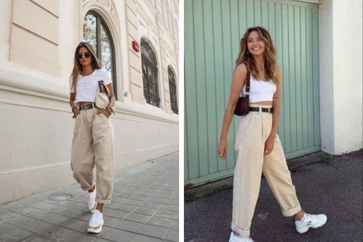 Cách xắn ống quần baggy