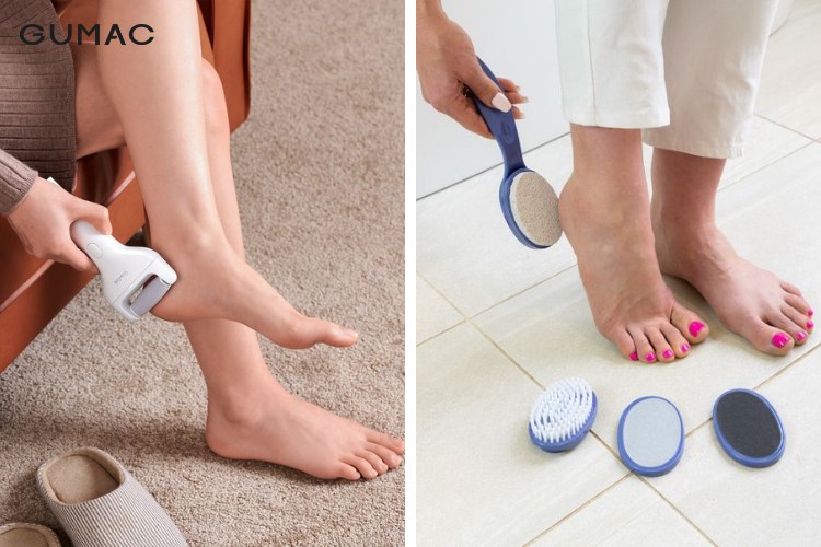 Chăm sóc móng chân với làm sạch và mềm da chân