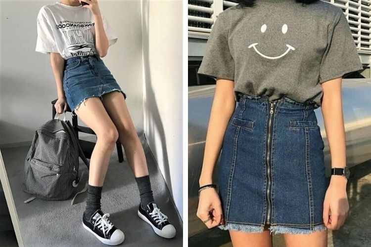 Váy jean ngắn - J-P Fashion
