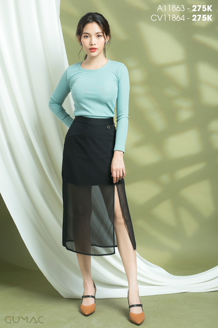 Chân váy công sở Hàn Quốc đẹp HOT TREND 2023 cực phẩm GUMAC  Gumacvn