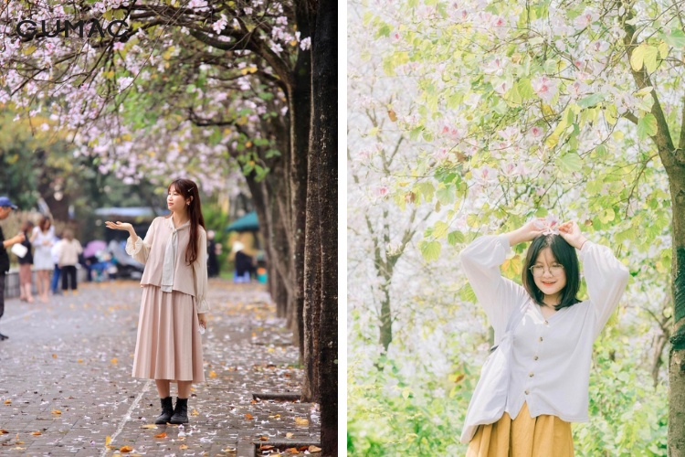 Áo len cùng chân váy midi dài chuẩn mộng mơ