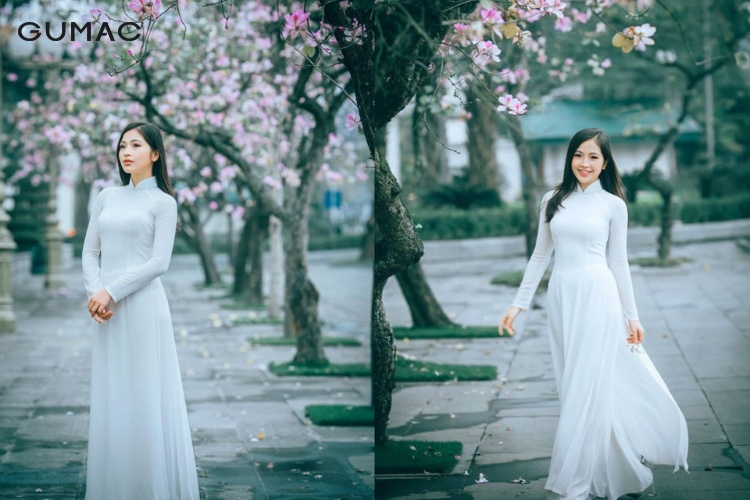 Những cách pose dáng đẹp bên cây hoa ban