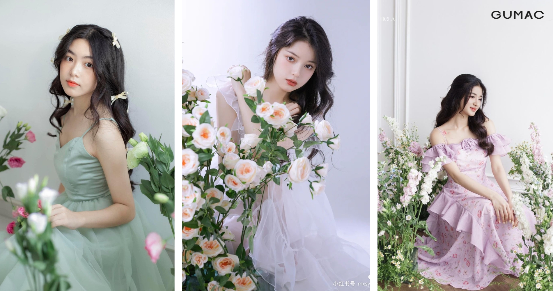 concept chup anh ca nhan voi hoa theo mua