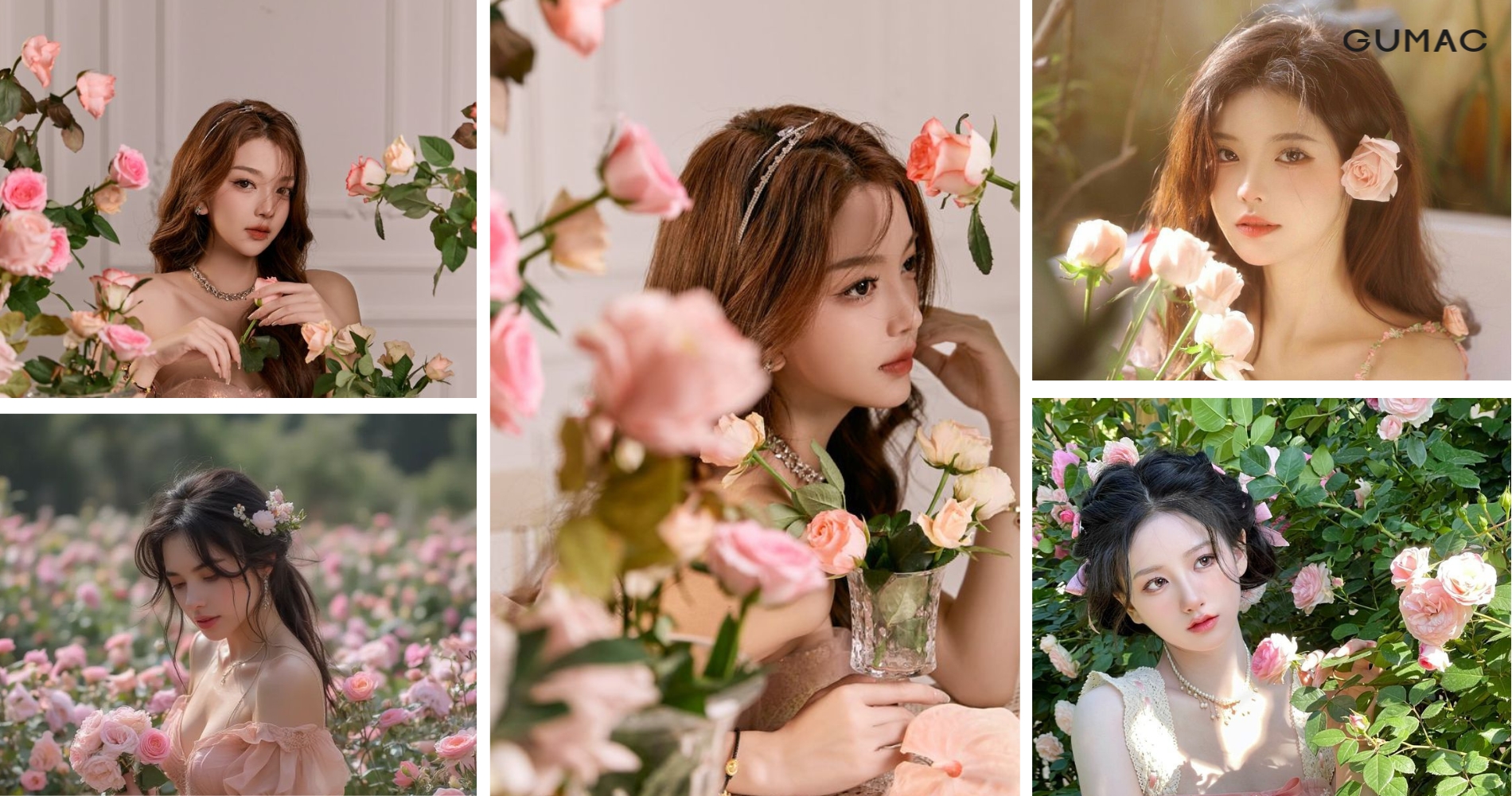 chup anh concept nang tho voi hoa hong lang man