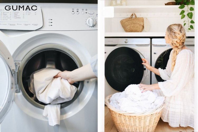 Làm sạch bằng máy giặt