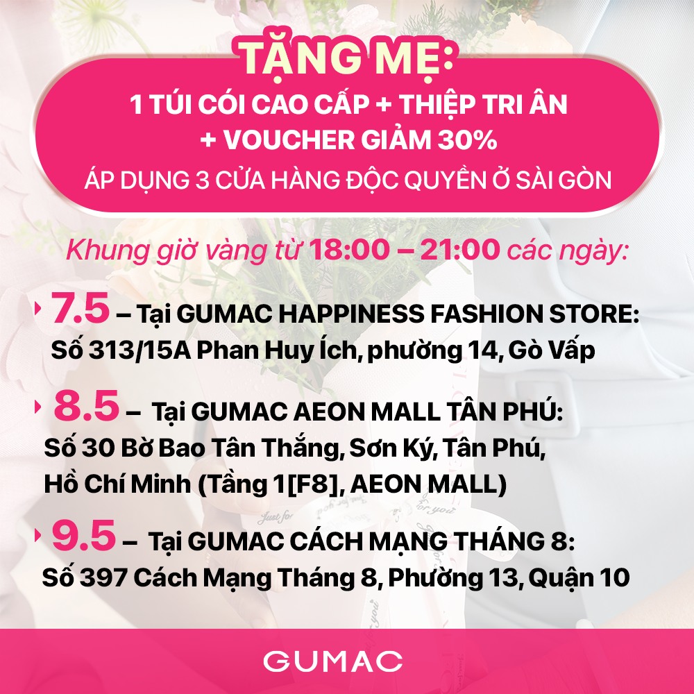check in nhan qua mien phi tai ba cua hang GUMAC doc quyen o Sai Gon