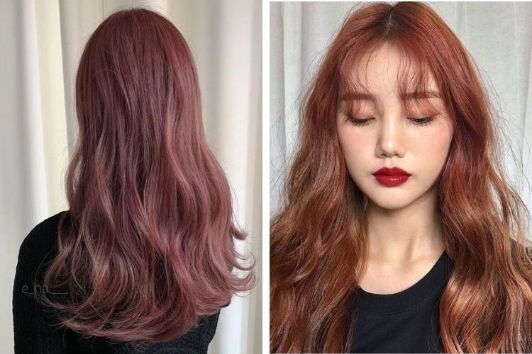 màu nâu ánh hông