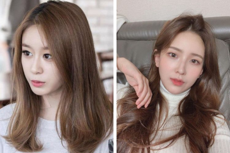 màu nâu hạt dẻ cho da vàng