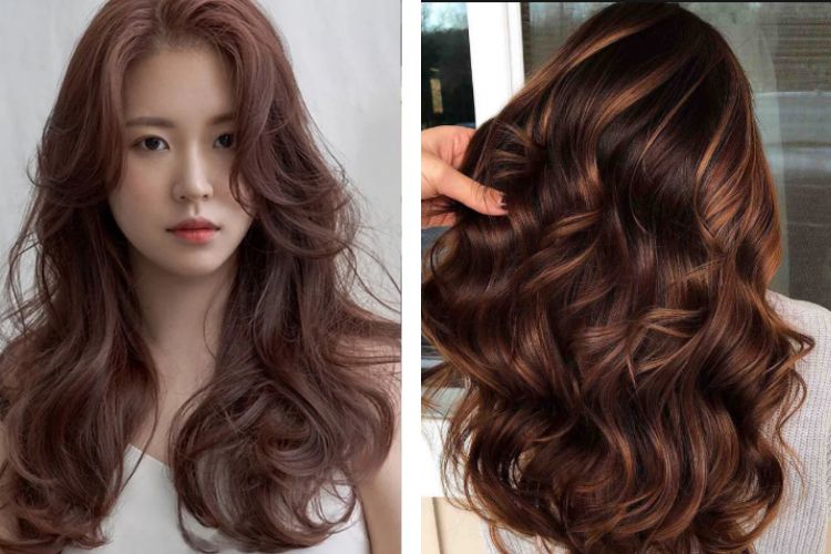 nhuộm màu nâu socola cho da vàng