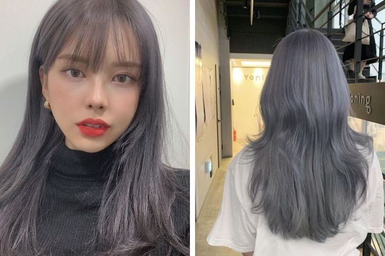 tone màu xám khói cho da vàng