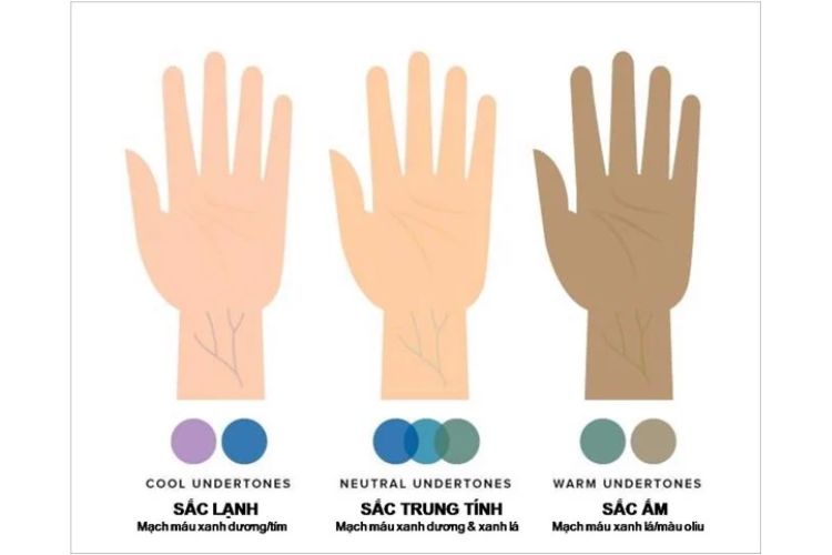 dựa vào tone da để chọn màu phù hợp