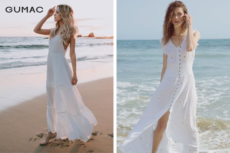 váy đầm maxi trắng đi biển giá tốt Tháng 3, 2024 | Mua ngay | Shopee Việt  Nam