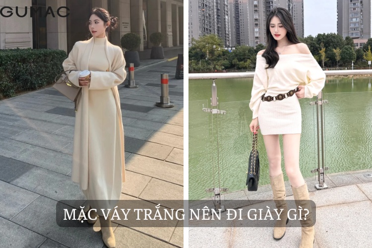 Mac vay trang nen di giay gi