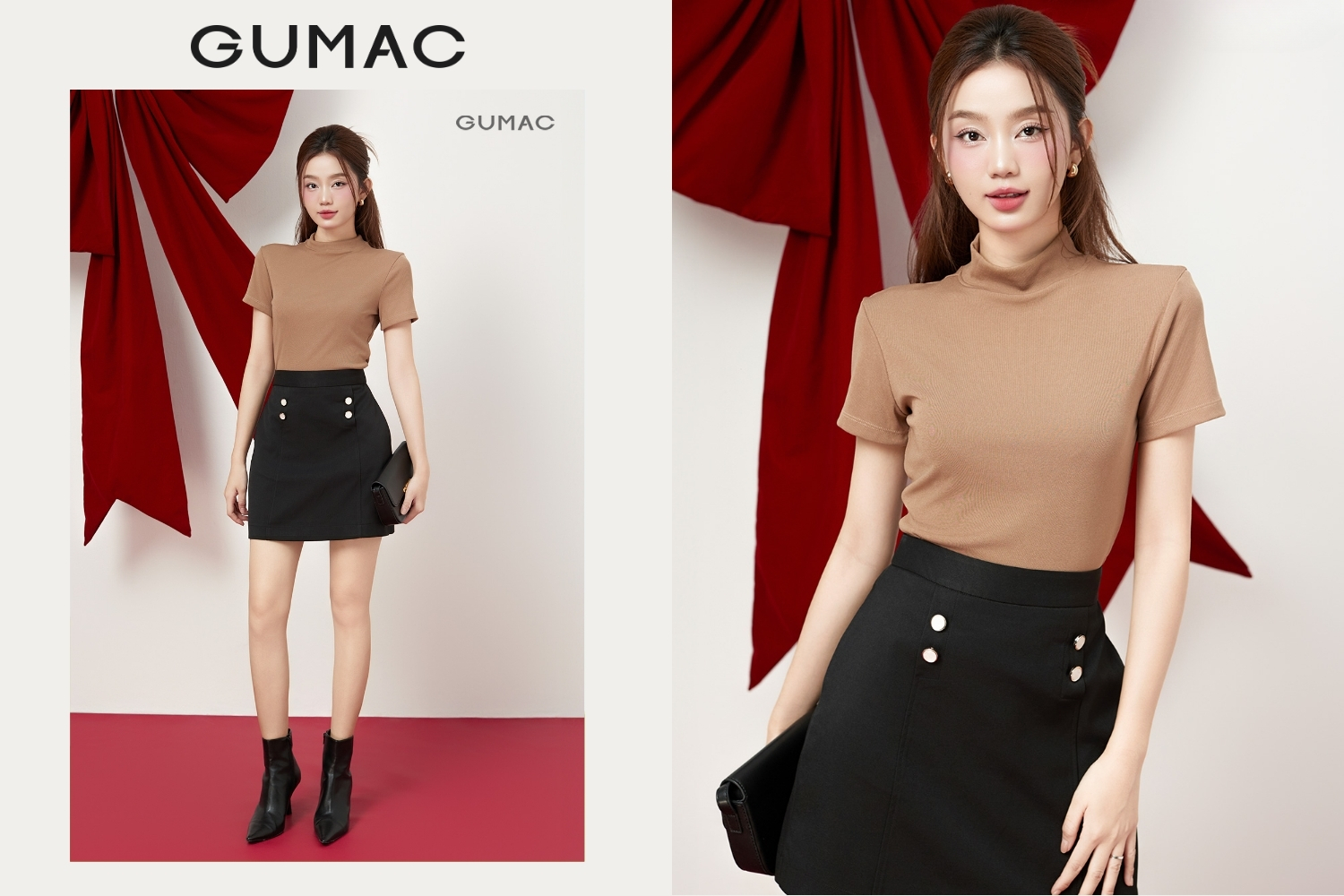 ao thun mix chan vay gumac dai loan mua xuan dep cho nang