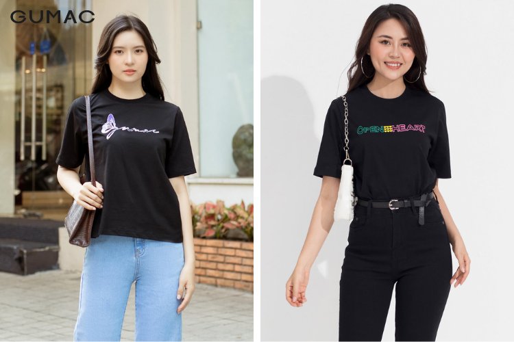 ao thun thoai mai ket hop quan dai hoac kaki