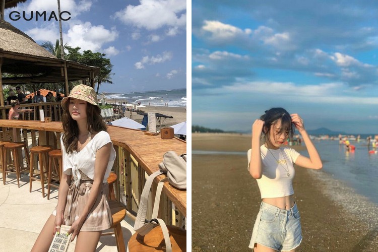 Áo croptop dáng ngắn trẻ trung