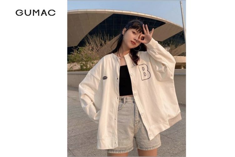 Áo khoác bomber mix quần short