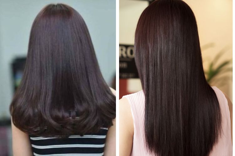 duỗi tóc ngang lưng