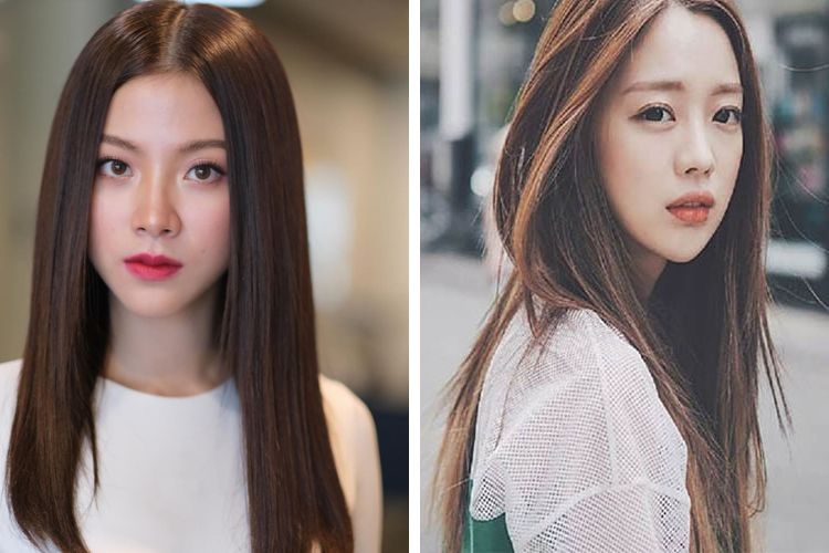 Tóc không mái duỗi tự nhiên