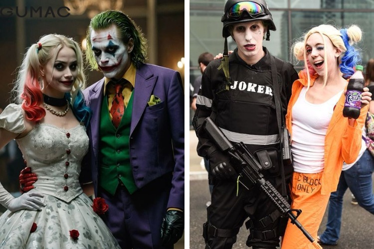 Hóa trang thành Harley Quinn và Joker