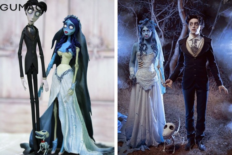 Hóa trang thành Victor và Emily trong Corpse Bride