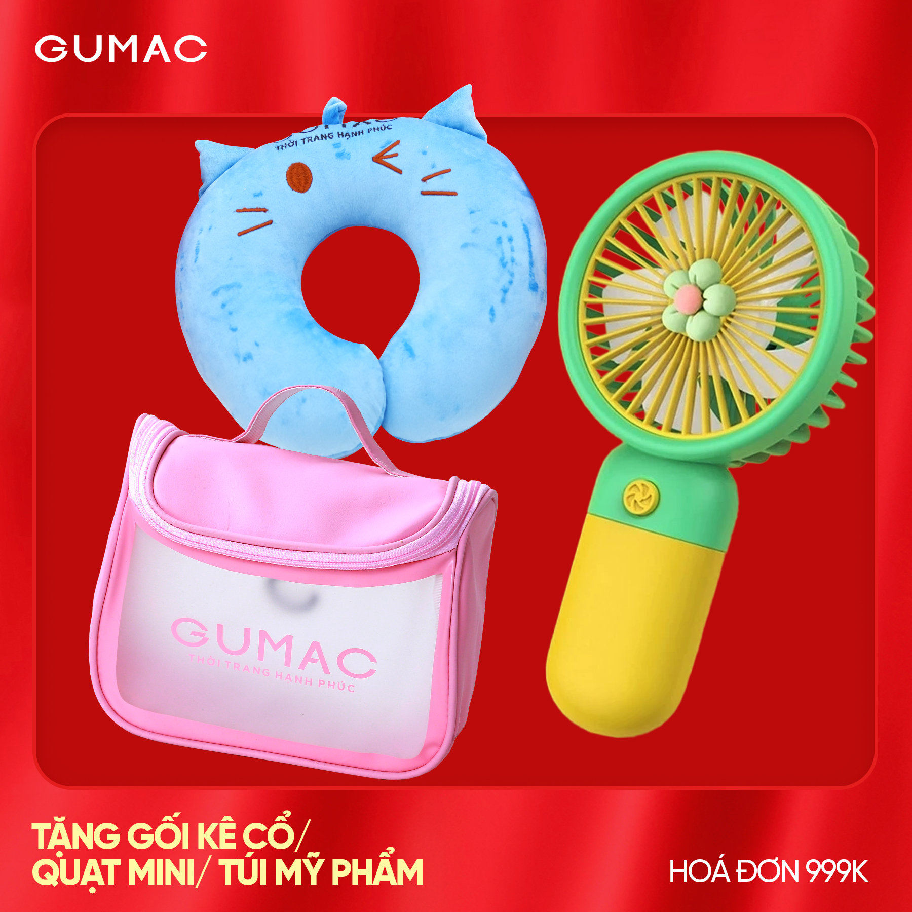 GUMAC tang ngay cac mon do nho xinh voi hoa don 999K