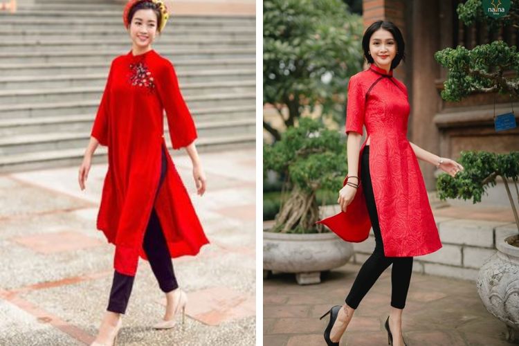 Các kiểu áo dài đẹp trẻ trung mix cùng quần jean Các kiểu áo dài đẹp trẻ trung mix cùng quần jean