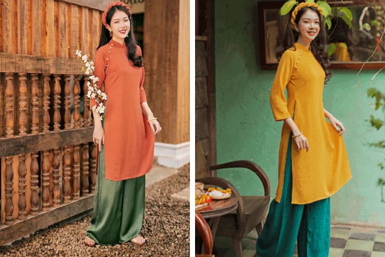 Áo dài form dáng oversize trẻ trung Áo dài form dáng oversize trẻ trung