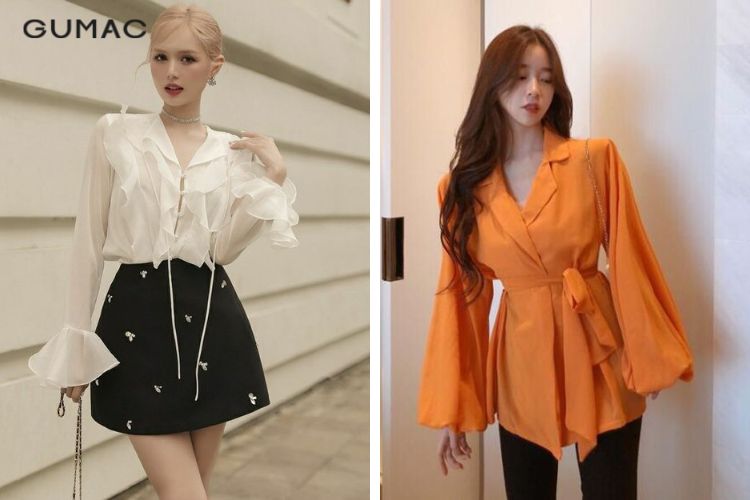 Áo tay xòe dễ thương