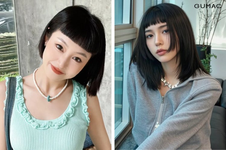 kieu toc nganh thang om ket hop toc mai ngan sieu xinh