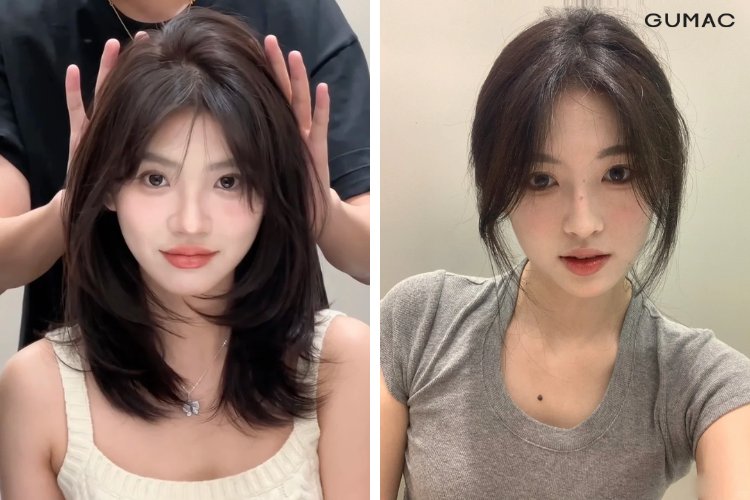 toc mai bay cho mat tron tran ngan cuc xinh